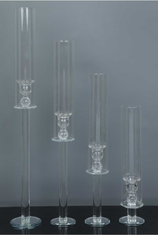 SET OF 4 CRYSTAL CLUSTER CANDLE HOLDERS
