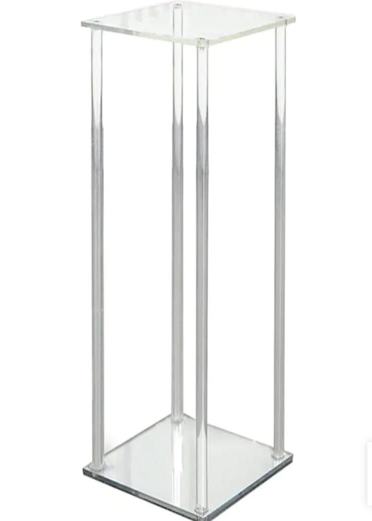 ACRYLIC CLEAR FLOWER STAND 34" TALL